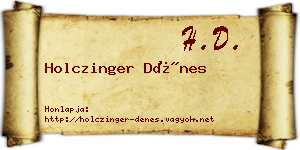 Holczinger Dénes névjegykártya